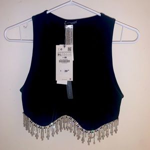 Zara bedazzled crop top!